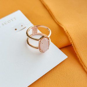 HOT Elyse Rose Gold Rose Quart Ring  Size 7 -